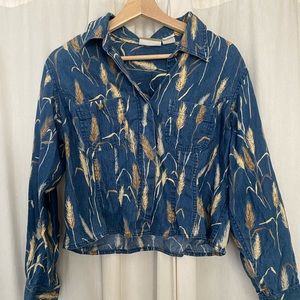 Vintage Liz Cropped Button Down